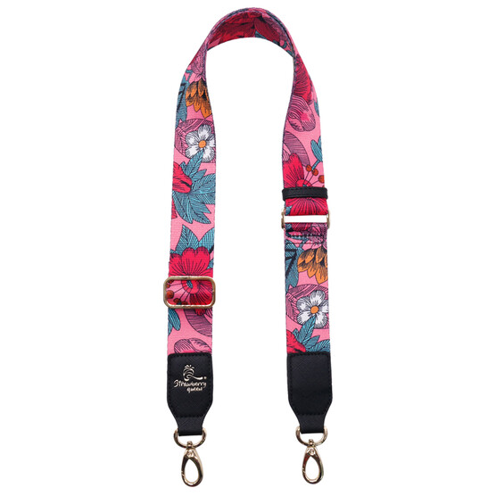 ADJUSTABLE STYLISH MOTIF BAG STRAP - J, PINK